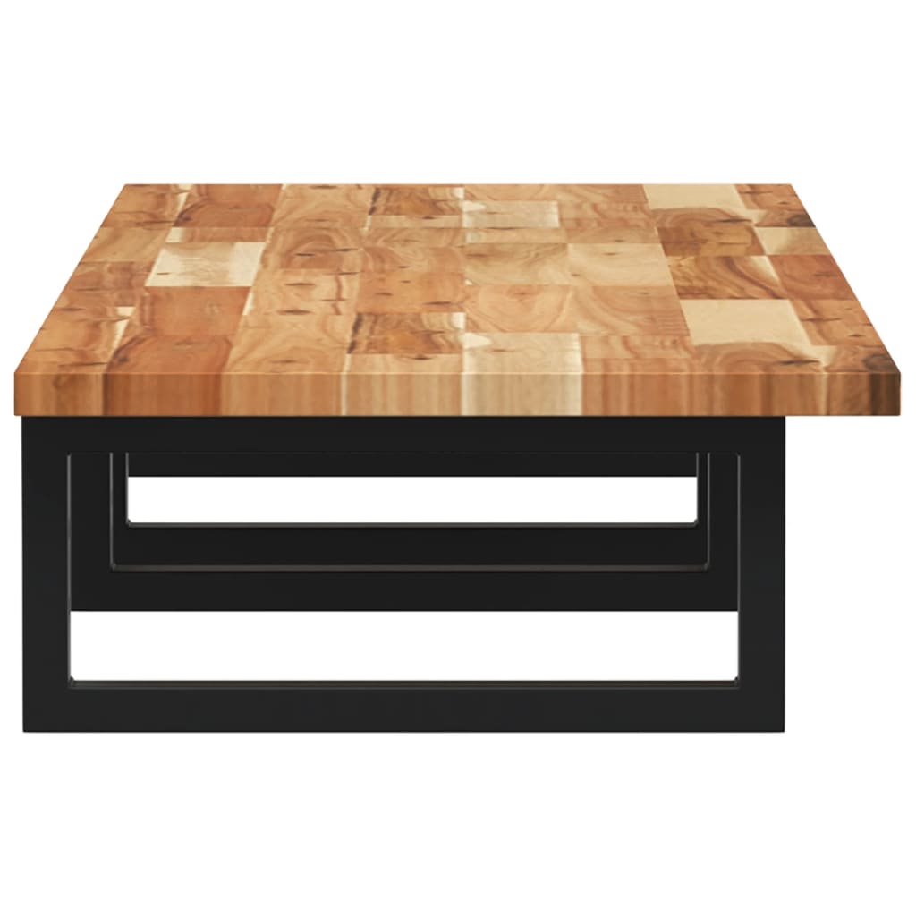 vidaXL Ράφι Νιπτήρα Τοίχου από Ατσάλι / Μασίφ Ξύλο Ακακίας