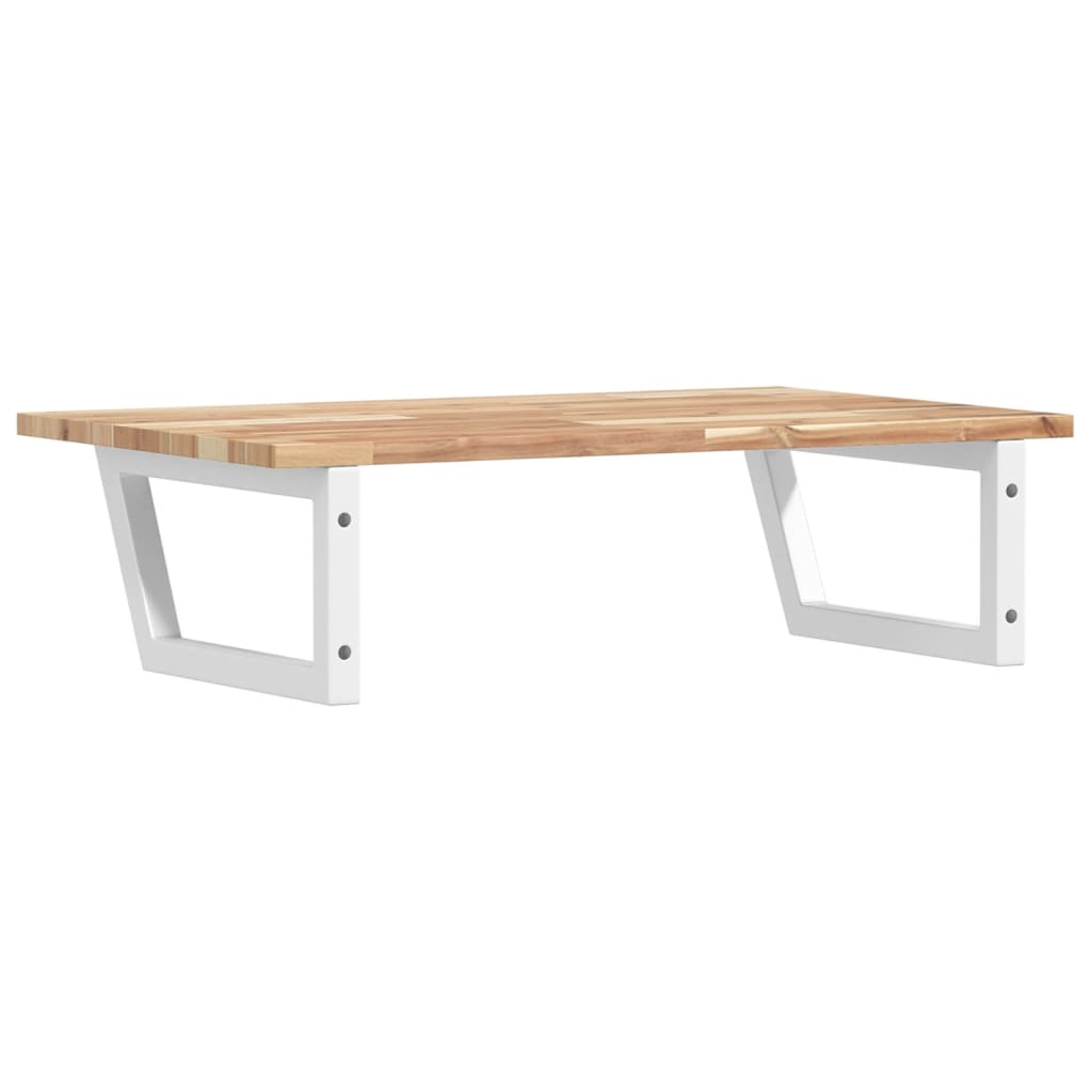 vidaXL Ράφι Νιπτήρα Τοίχου από Ατσάλι / Μασίφ Ξύλο Ακακίας