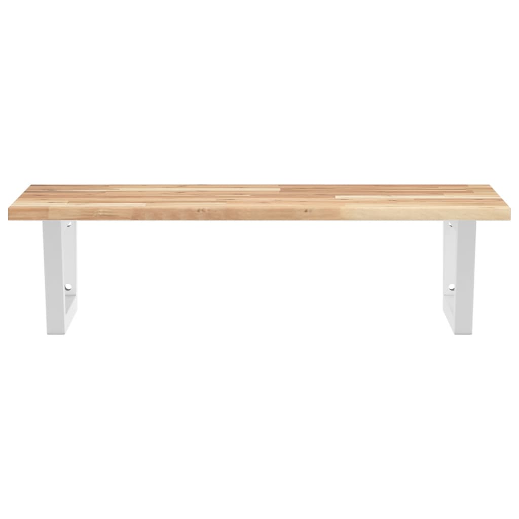 vidaXL Ράφι Νιπτήρα Τοίχου από Ατσάλι / Μασίφ Ξύλο Ακακίας