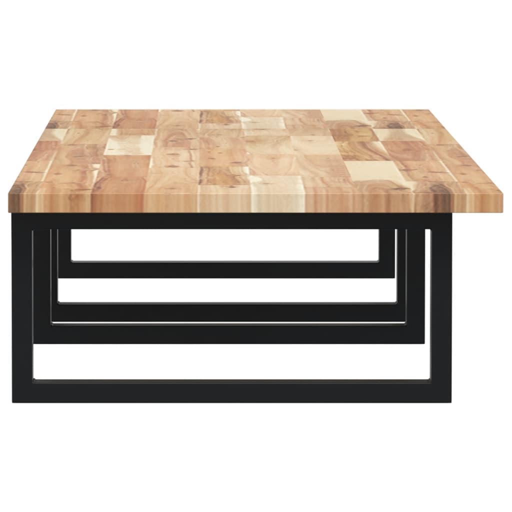 vidaXL Ράφι Νιπτήρα Τοίχου από Ατσάλι / Μασίφ Ξύλο Ακακίας