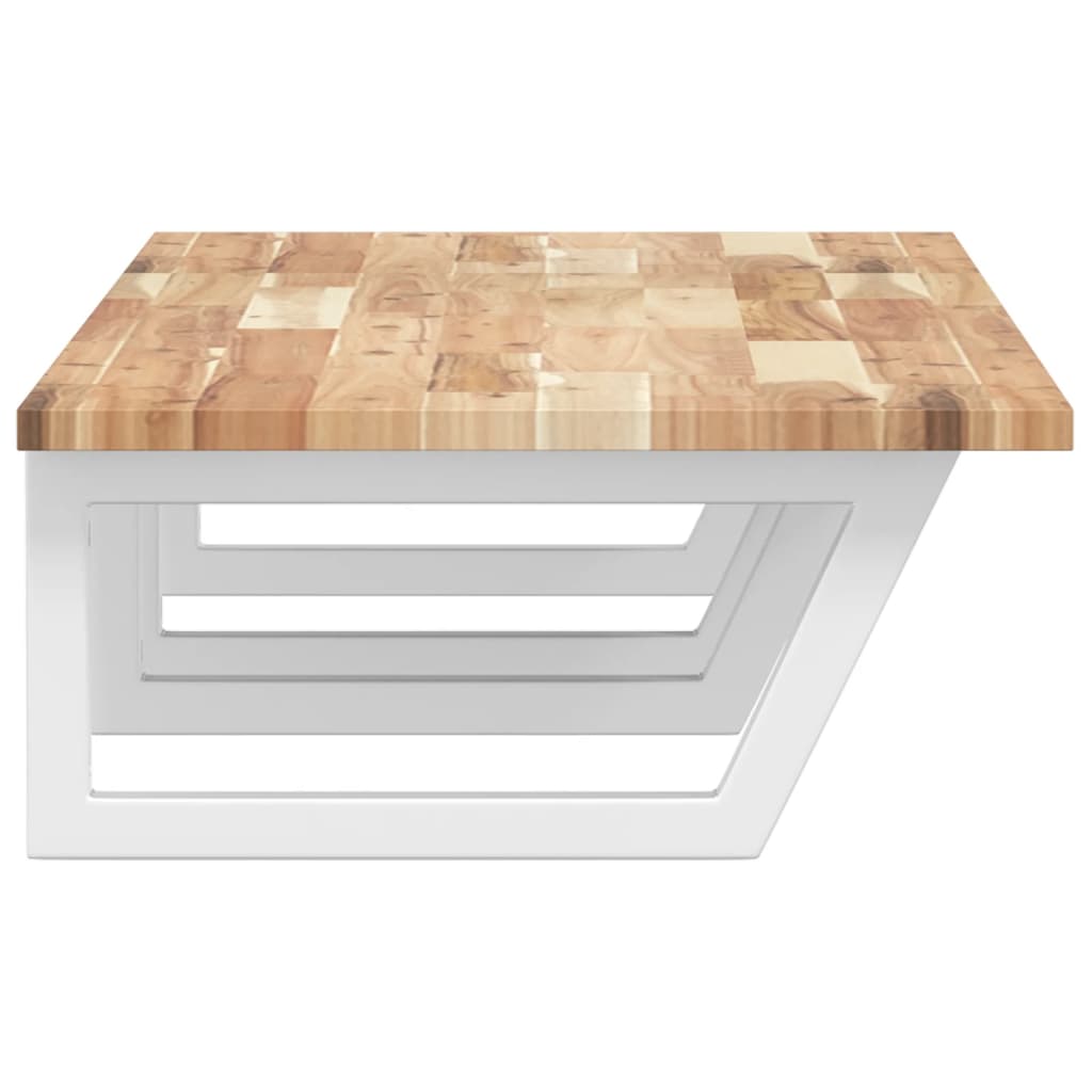 vidaXL Ράφι Νιπτήρα Τοίχου από Ατσάλι / Μασίφ Ξύλο Ακακίας