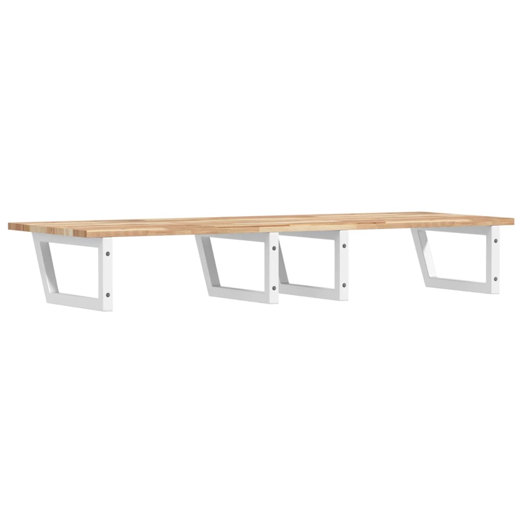 vidaXL Ράφι Νιπτήρα Τοίχου από Ατσάλι / Μασίφ Ξύλο Ακακίας