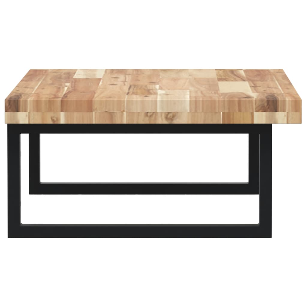 vidaXL Ράφι Νιπτήρα Τοίχου από Ατσάλι / Μασίφ Ξύλο Ακακίας