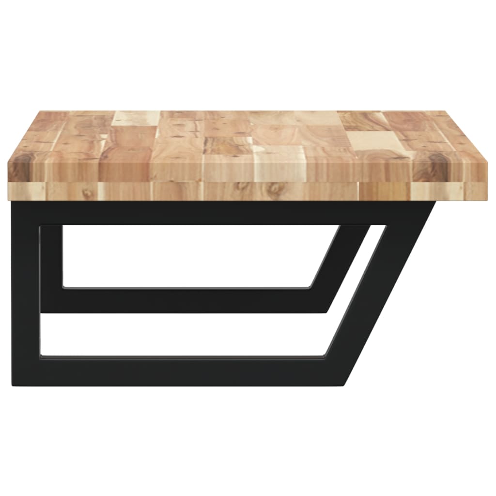 vidaXL Ράφι Νιπτήρα Τοίχου από Ατσάλι / Μασίφ Ξύλο Ακακίας