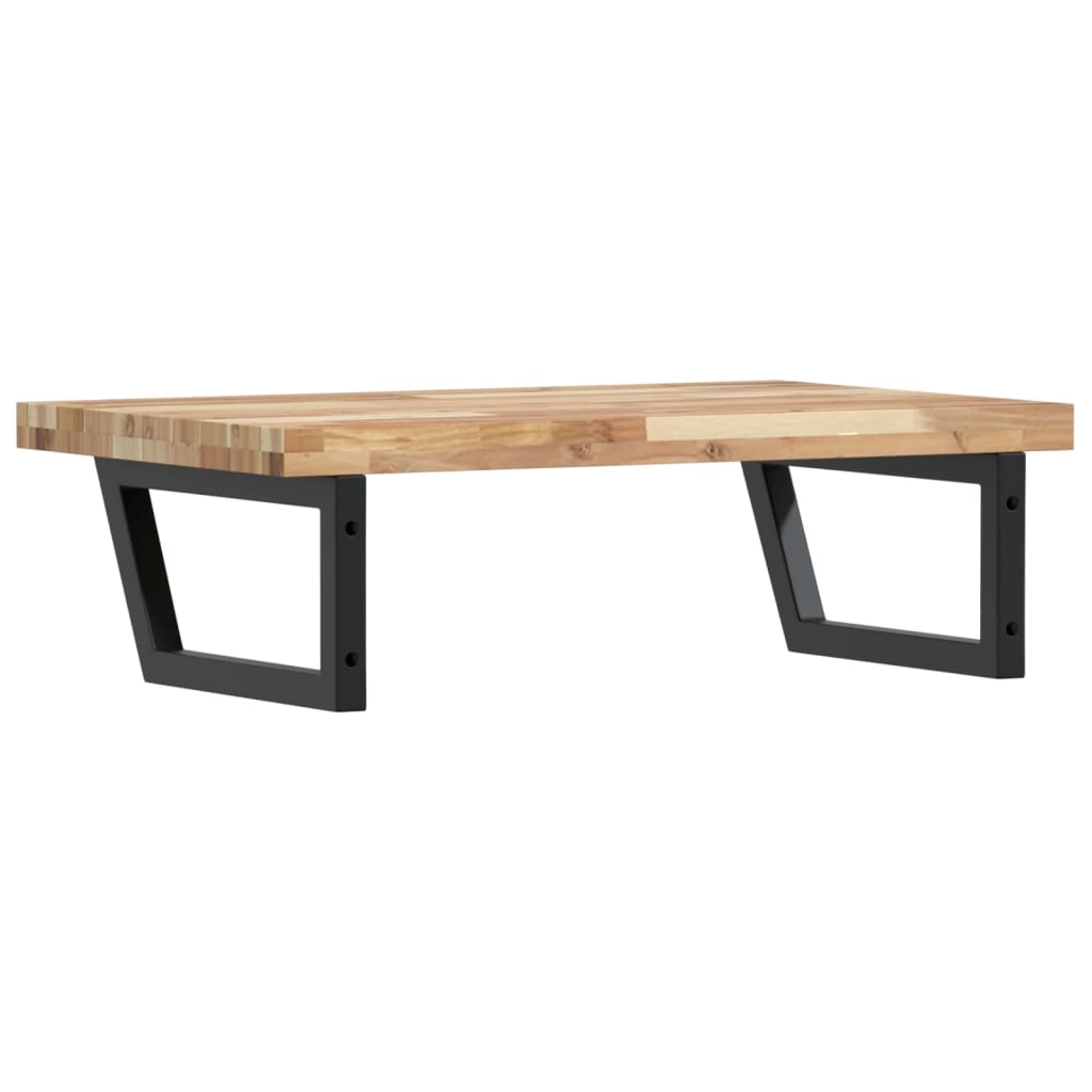 vidaXL Ράφι Νιπτήρα Τοίχου από Ατσάλι / Μασίφ Ξύλο Ακακίας