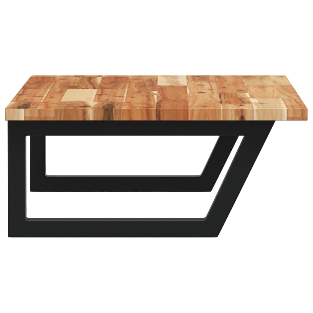 vidaXL Ράφι Νιπτήρα Τοίχου από Ατσάλι / Μασίφ Ξύλο Ακακίας