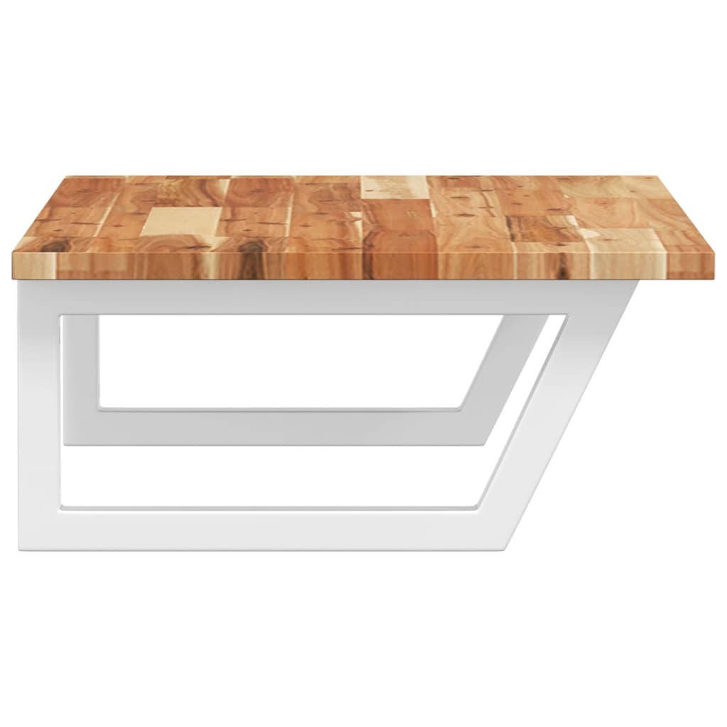 vidaXL Ράφι Νιπτήρα Τοίχου από Ατσάλι / Μασίφ Ξύλο Ακακίας