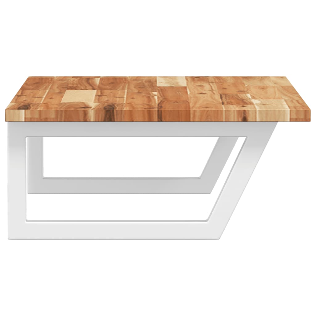 vidaXL Ράφι Νιπτήρα Τοίχου από Ατσάλι / Μασίφ Ξύλο Ακακίας