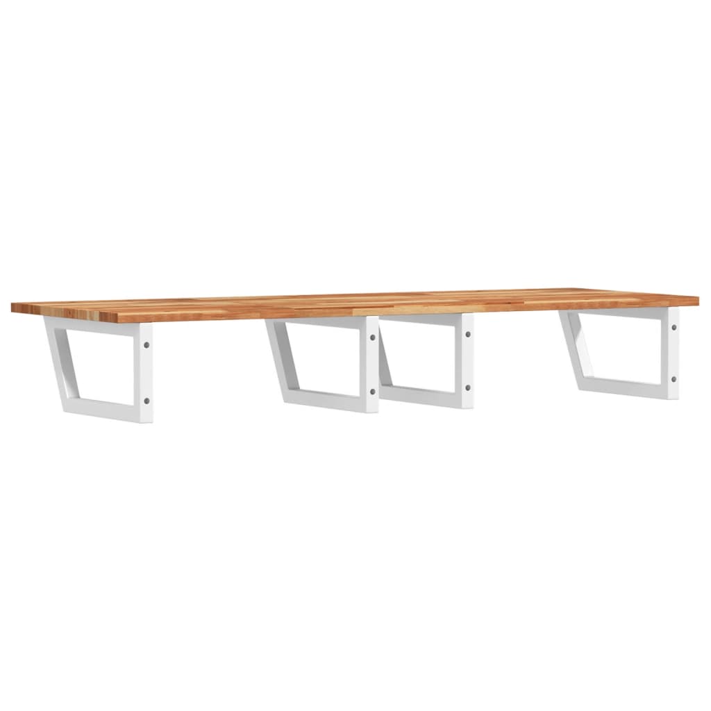 vidaXL Ράφι Νιπτήρα Τοίχου από Ατσάλι / Μασίφ Ξύλο Ακακίας