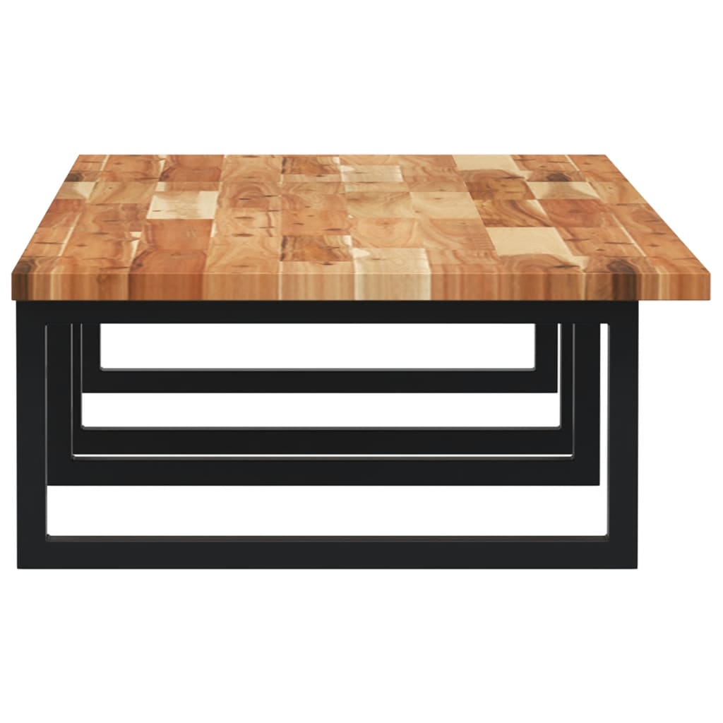 vidaXL Ράφι Νιπτήρα Τοίχου από Ατσάλι / Μασίφ Ξύλο Ακακίας