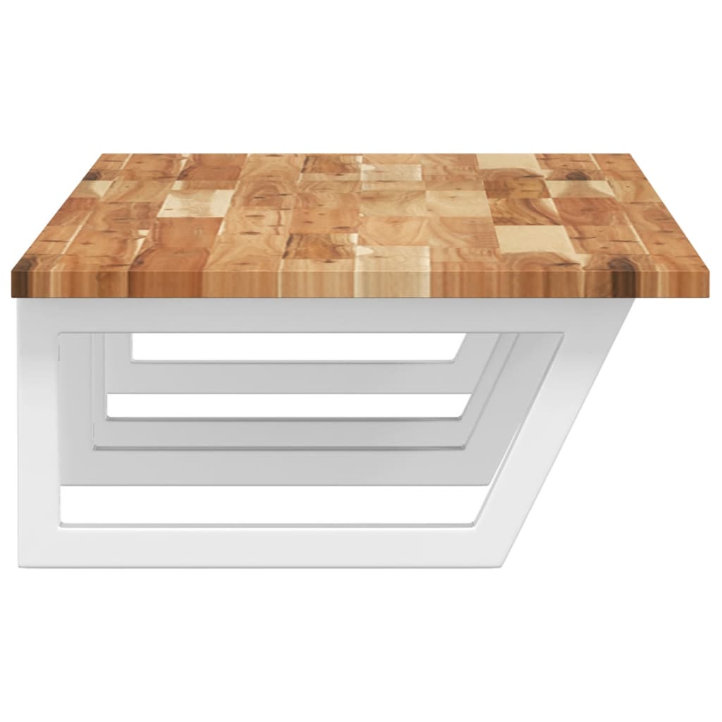 vidaXL Ράφι Νιπτήρα Τοίχου από Ατσάλι / Μασίφ Ξύλο Ακακίας