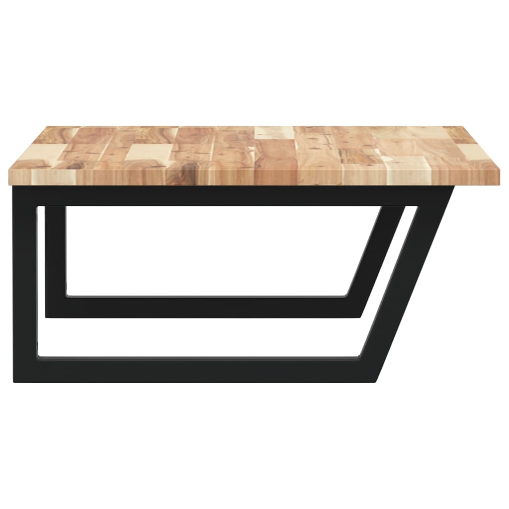 vidaXL Ράφι Νιπτήρα Τοίχου από Ατσάλι / Μασίφ Ξύλο Ακακίας