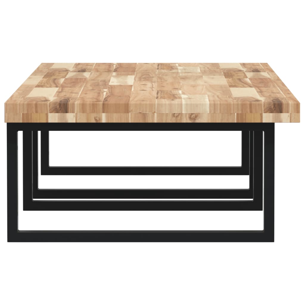 vidaXL Ράφι Νιπτήρα Τοίχου από Ατσάλι / Μασίφ Ξύλο Ακακίας