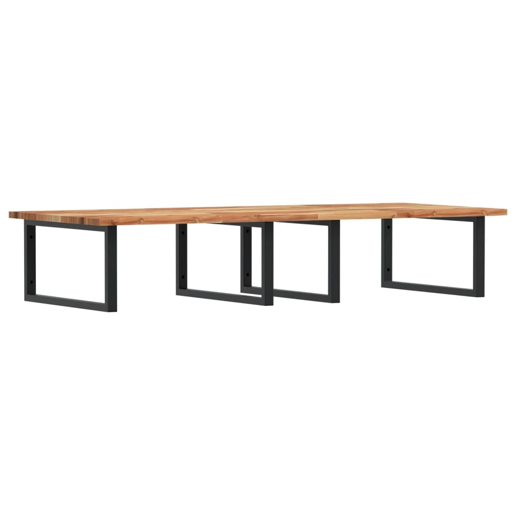 vidaXL Ράφι Νιπτήρα Τοίχου από Ατσάλι / Μασίφ Ξύλο Ακακίας