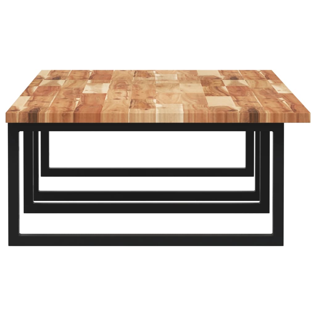 vidaXL Ράφι Νιπτήρα Τοίχου από Ατσάλι / Μασίφ Ξύλο Ακακίας