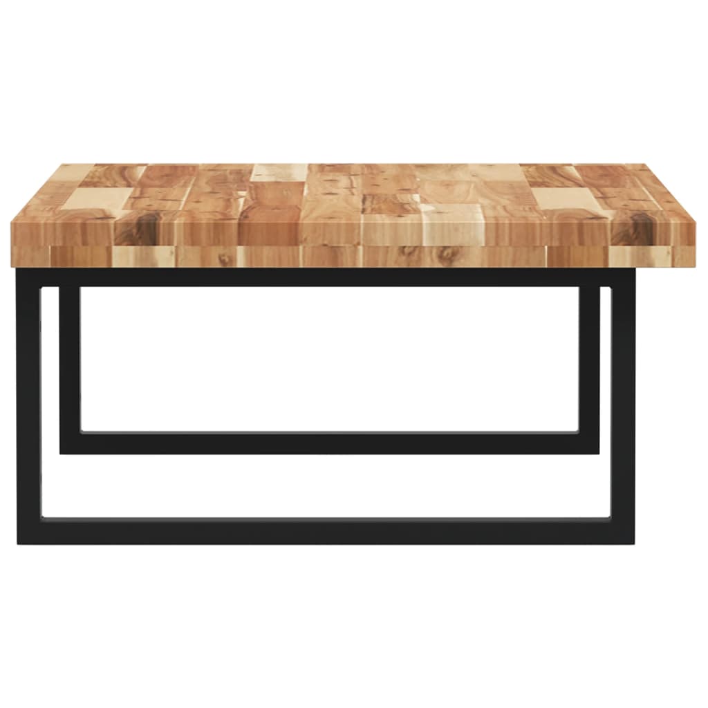 vidaXL Ράφι Νιπτήρα Τοίχου από Ατσάλι / Μασίφ Ξύλο Ακακίας