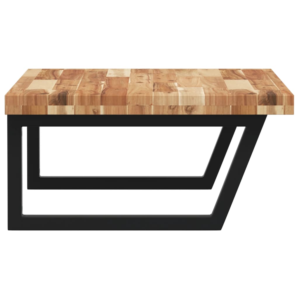 vidaXL Ράφι Νιπτήρα Τοίχου από Ατσάλι / Μασίφ Ξύλο Ακακίας