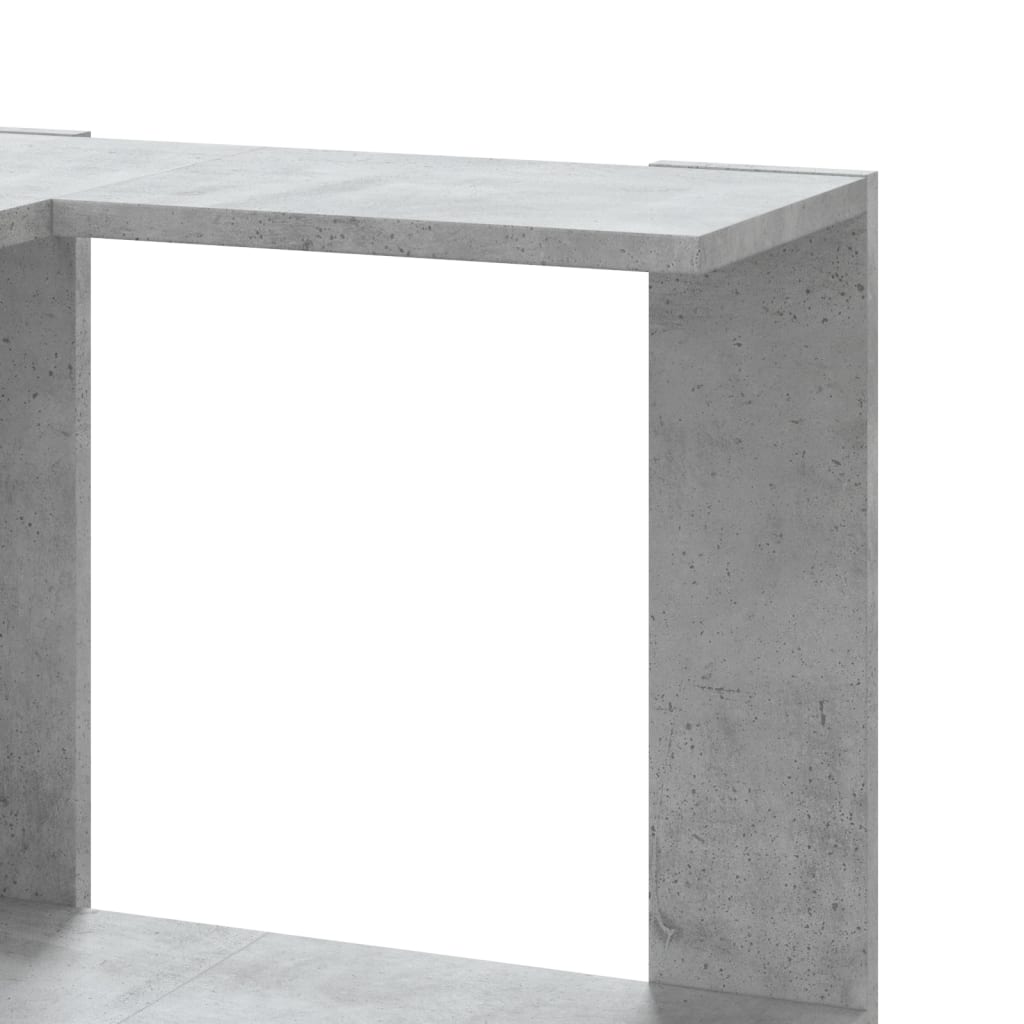 vidaXL Βιβλιοθήκη Γωνιακή 5 Επ. Γκρι Σκυροδέμ. 50x50x179 εκ Επεξ. Ξύλο