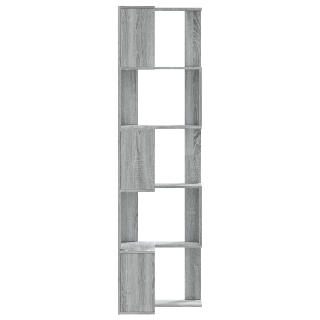 vidaXL Βιβλιοθήκη Γωνιακή 5 Επ. Γκρι Sonoma 50x50x179 εκ Επεξ. Ξύλο