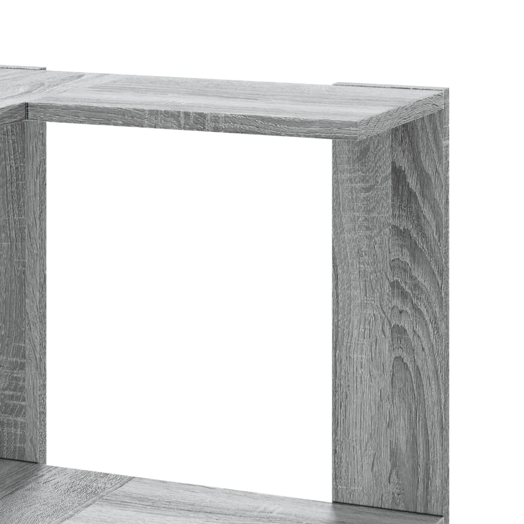 vidaXL Βιβλιοθήκη Γωνιακή 5 Επ. Γκρι Sonoma 50x50x179 εκ Επεξ. Ξύλο