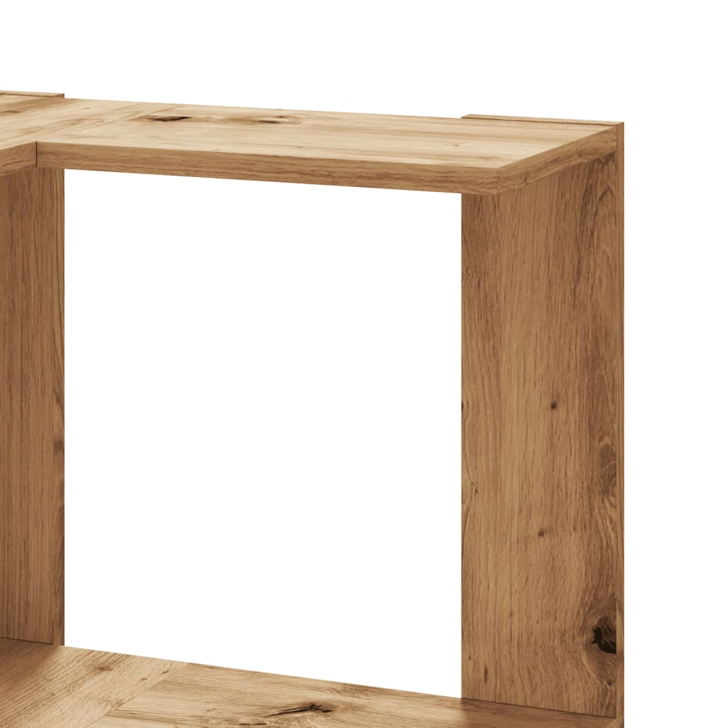 vidaXL Βιβλιοθήκη Γωνιακή 5 Επ. Αρτισιανή Δρυς 50x50x179 εκ Επεξ. Ξύλο