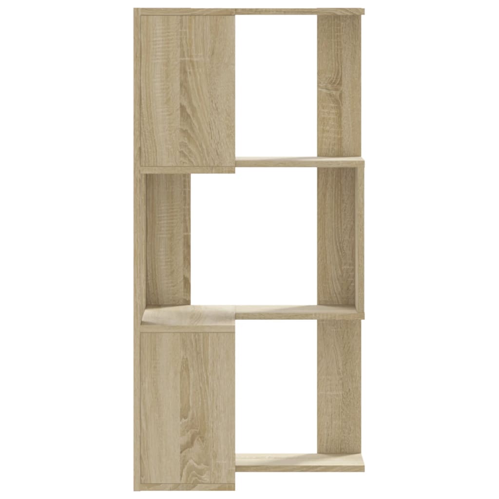vidaXL Βιβλιοθήκη Γωνιακή 3 Επ. Sonoma Δρυς 50x50x102εκ Επεξ. Ξύλο