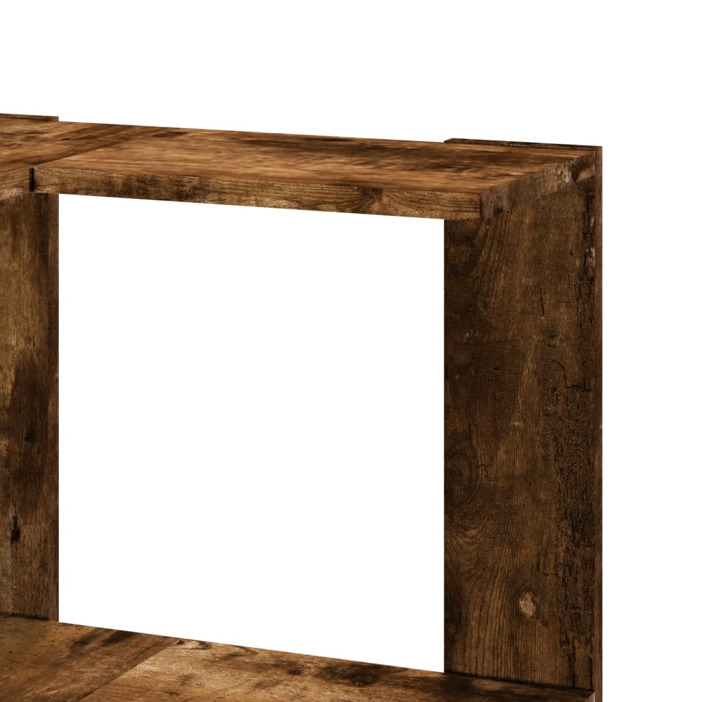 vidaXL Βιβλιοθήκη Γωνιακή 3 Επ. Καπνιστή Δρυς 50x50x102εκ Επεξ. Ξύλο