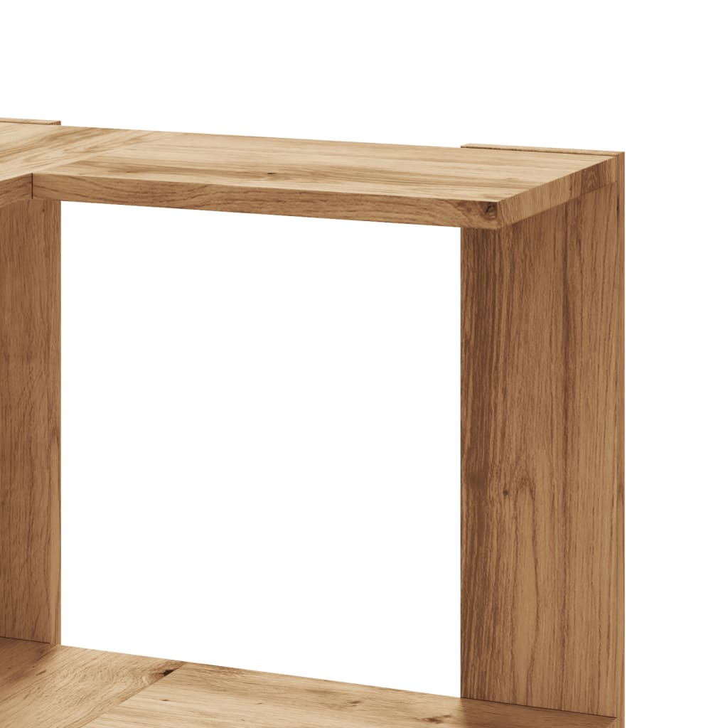 vidaXL Βιβλιοθήκη Γωνιακή 3 Επ. Αρτισιανή Δρυς 50x50x102εκ Επεξ. Ξύλο