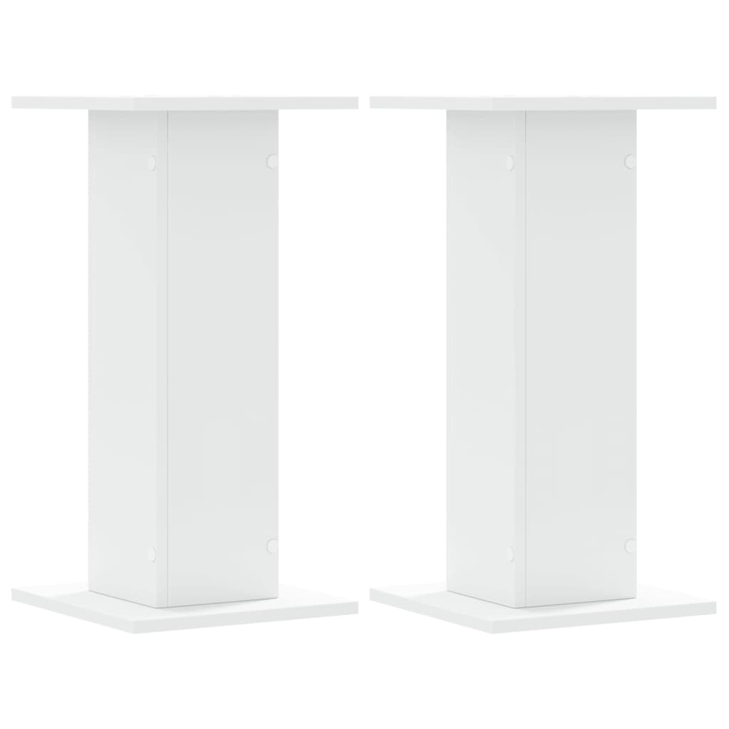 vidaXL Βάσεις Ηχείων 2 Τεμ. Λευκή 30x30x60 εκ. Επεξ. Ξύλο