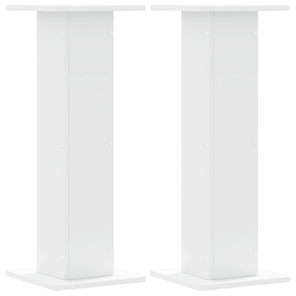 vidaXL Βάσεις Ηχείων 2 Τεμ. Λευκή 30x30x80 εκ. Επεξ. Ξύλο