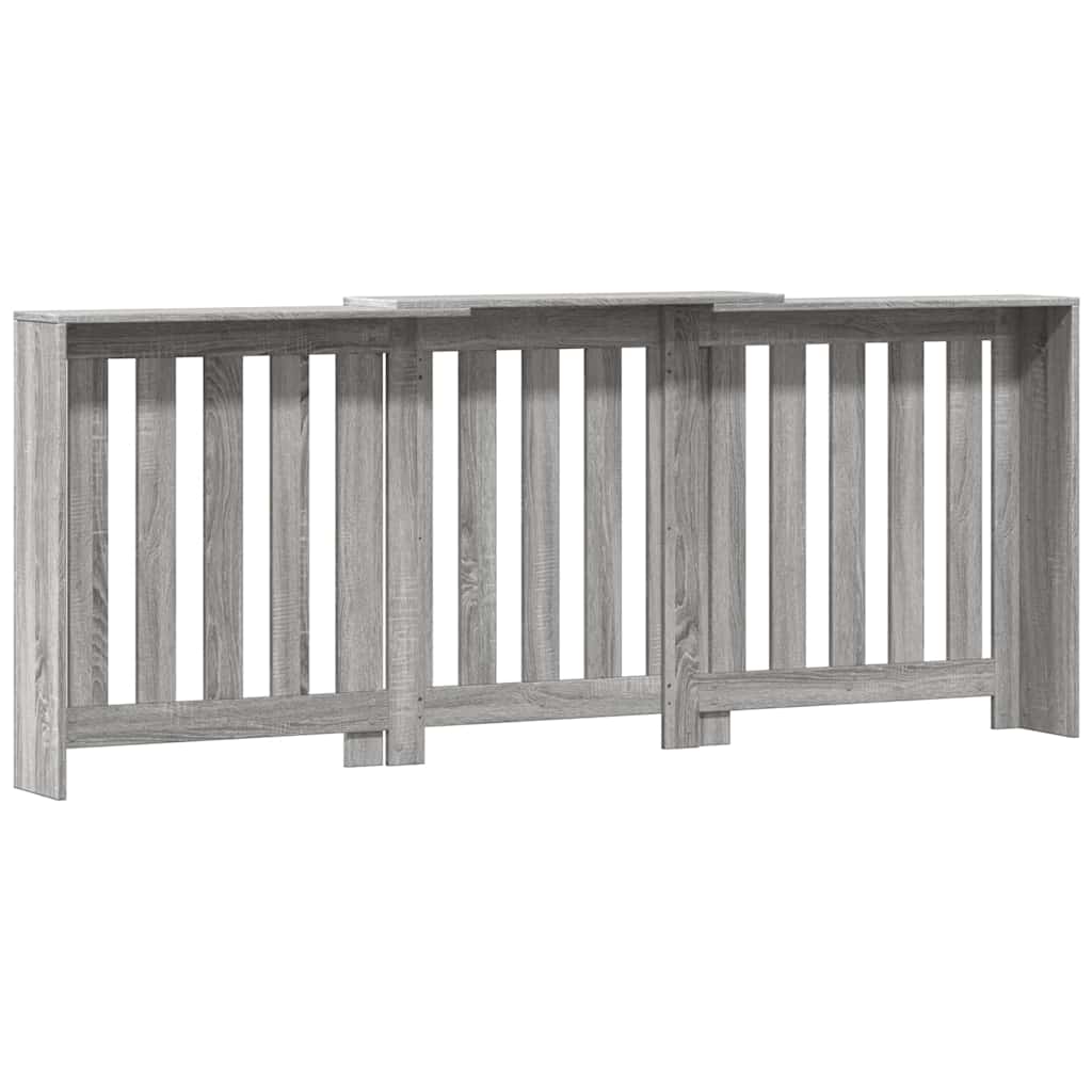 vidaXL Κάλυμμα Καλοριφέρ Γκρι Sonoma 205x21,5x83,5 εκ Επεξ. Ξύλο