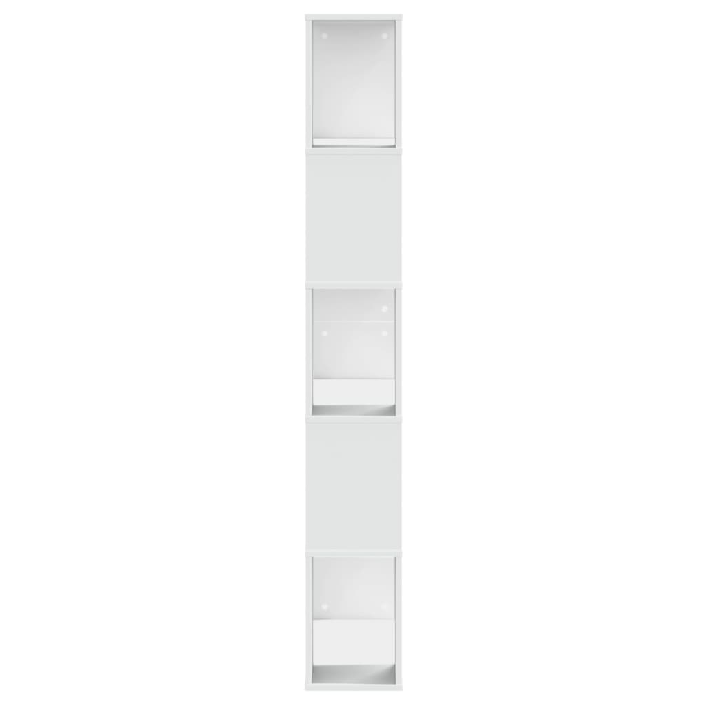 vidaXL Βιβλιοθήκη 5 Επιπέδων Λευκή 80,5x23,5x162,5 εκ. Επεξεργ. Ξύλο