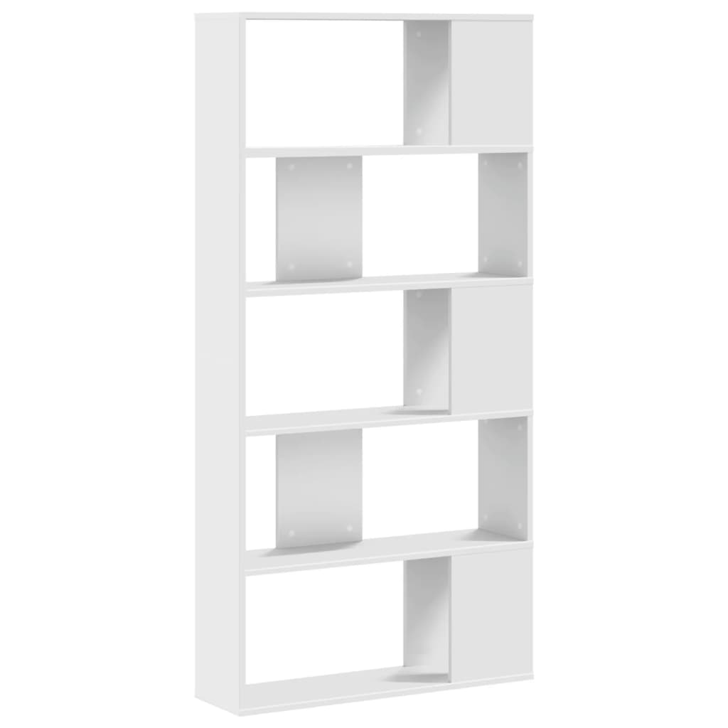 vidaXL Βιβλιοθήκη 5 Επιπέδων Λευκή 80,5x23,5x162,5 εκ. Επεξεργ. Ξύλο