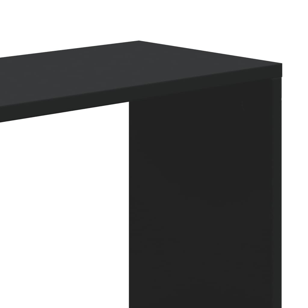 vidaXL Βιβλιοθήκη 5 Επιπέδων Μαύρη 80,5x23,5x162,5 εκ. Επεξεργ. Ξύλο