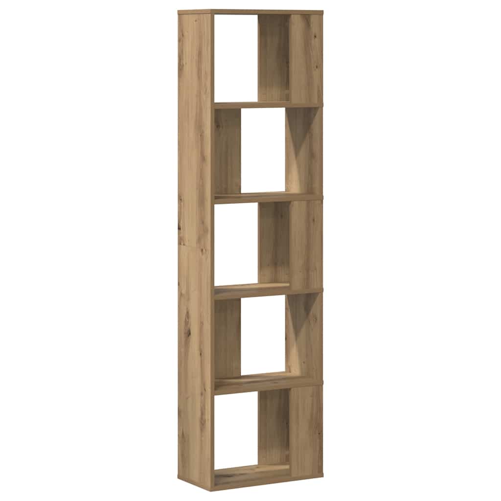 vidaXL Βιβλιοθήκη 5 Επιπέδων Δρυς 45x23,5x162,5 εκ. Επεξεργ. Ξύλο