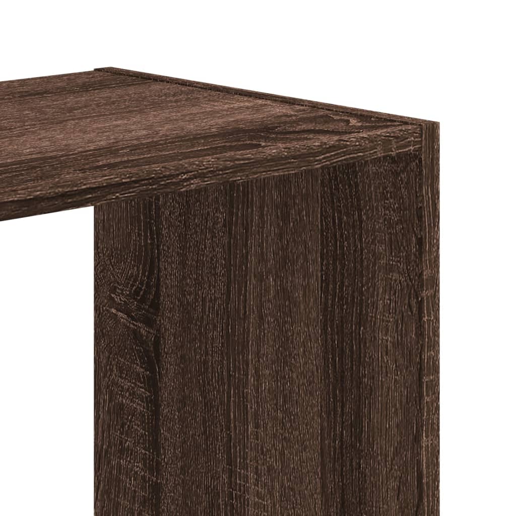 vidaXL Βιβλιοθήκη Καφέ Δρυς 102x32x102 εκ. από Επεξεργασμένο Ξύλο