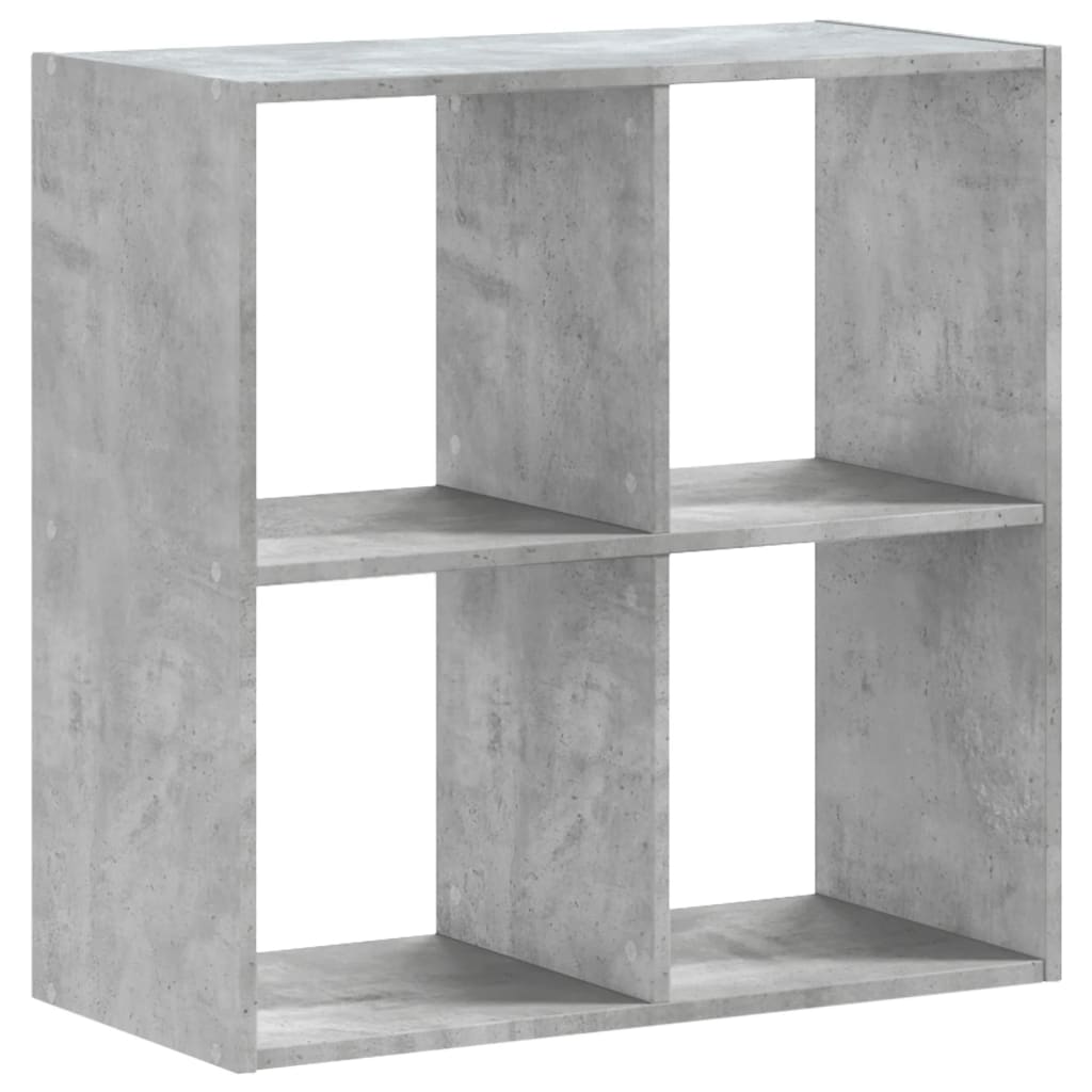 vidaXL Βιβλιοθήκη Γκρι Σκυροδέματος 68,5x32x68,5 εκ. Επεξεργ. Ξύλο