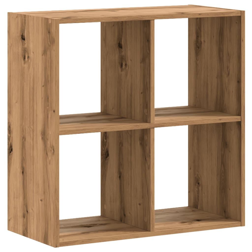 vidaXL Βιβλιοθήκη Αρτισιανή Δρυς 68,5x32x68,5 εκ. Επεξεργασμένο Ξύλο
