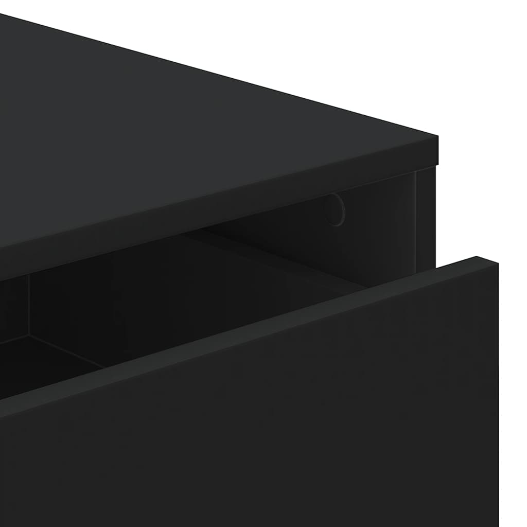 vidaXL Συρταριέρα Γωνιακή Μαύρη 60x41x58 εκ. από Επεξεργασμένο Ξύλο