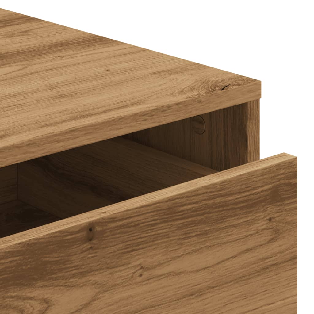vidaXL Συρταριέρα Γωνιακή Αρτισιανή Δρυς 80x41x58 εκ. Επεξεργ. Ξύλο