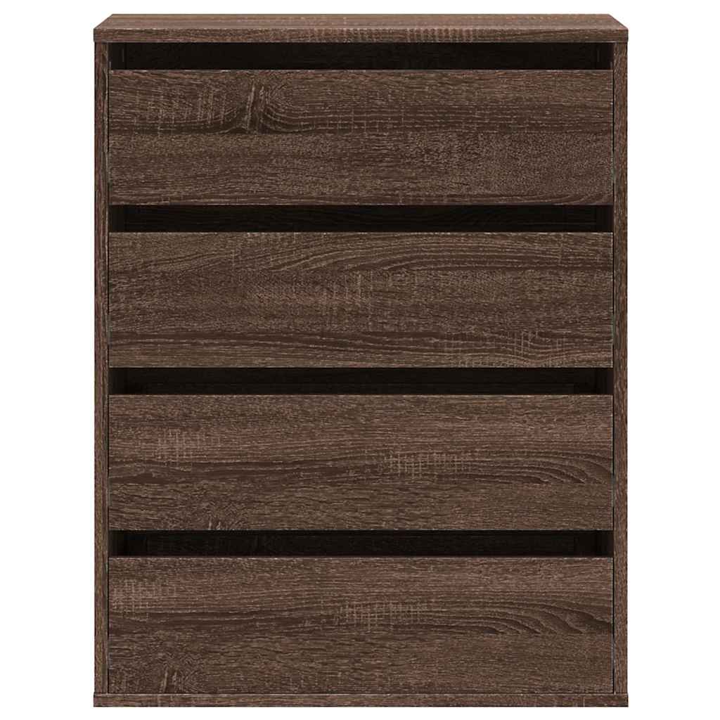 vidaXL Συρταριέρα Καφέ Δρυς 60x41x76 εκ. από Επεξεργ. Ξύλο