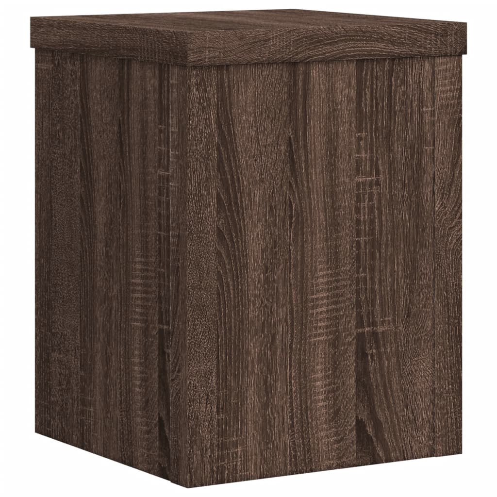 vidaXL Βάσεις Φυτών 2 Τεμ. Καφέ Δρυς 15x15x20 εκ. Επεξεργασμένο Ξύλο