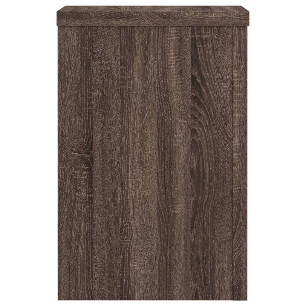 vidaXL Βάσεις Φυτών 2 Τεμ. Καφέ Δρυς 20x20x30 εκ. Επεξεργασμένο Ξύλο