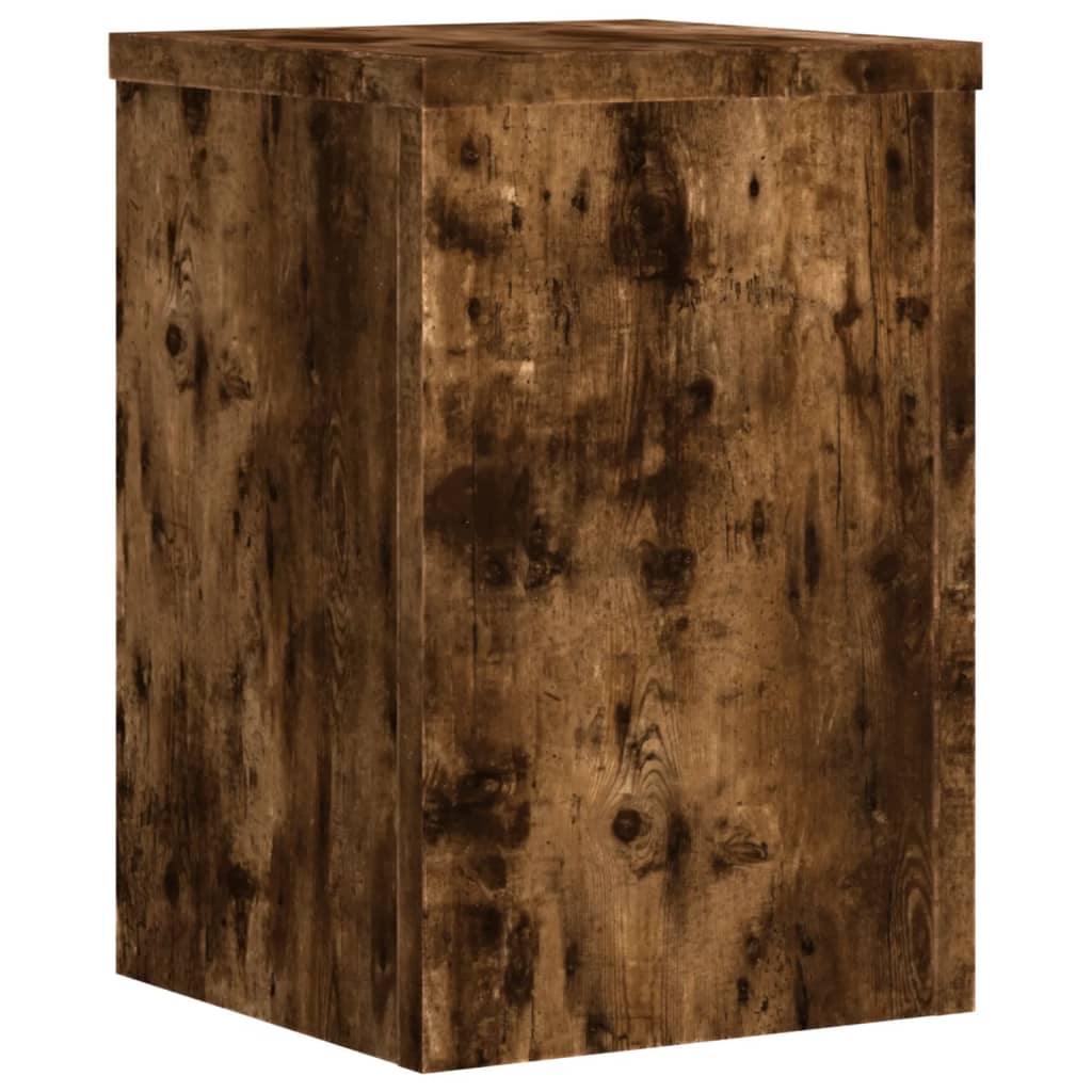 vidaXL Βάσεις Φυτών 2Τεμ. Καπνιστή Δρυς 25x25x35εκ. Επεξεργασμένο Ξύλο