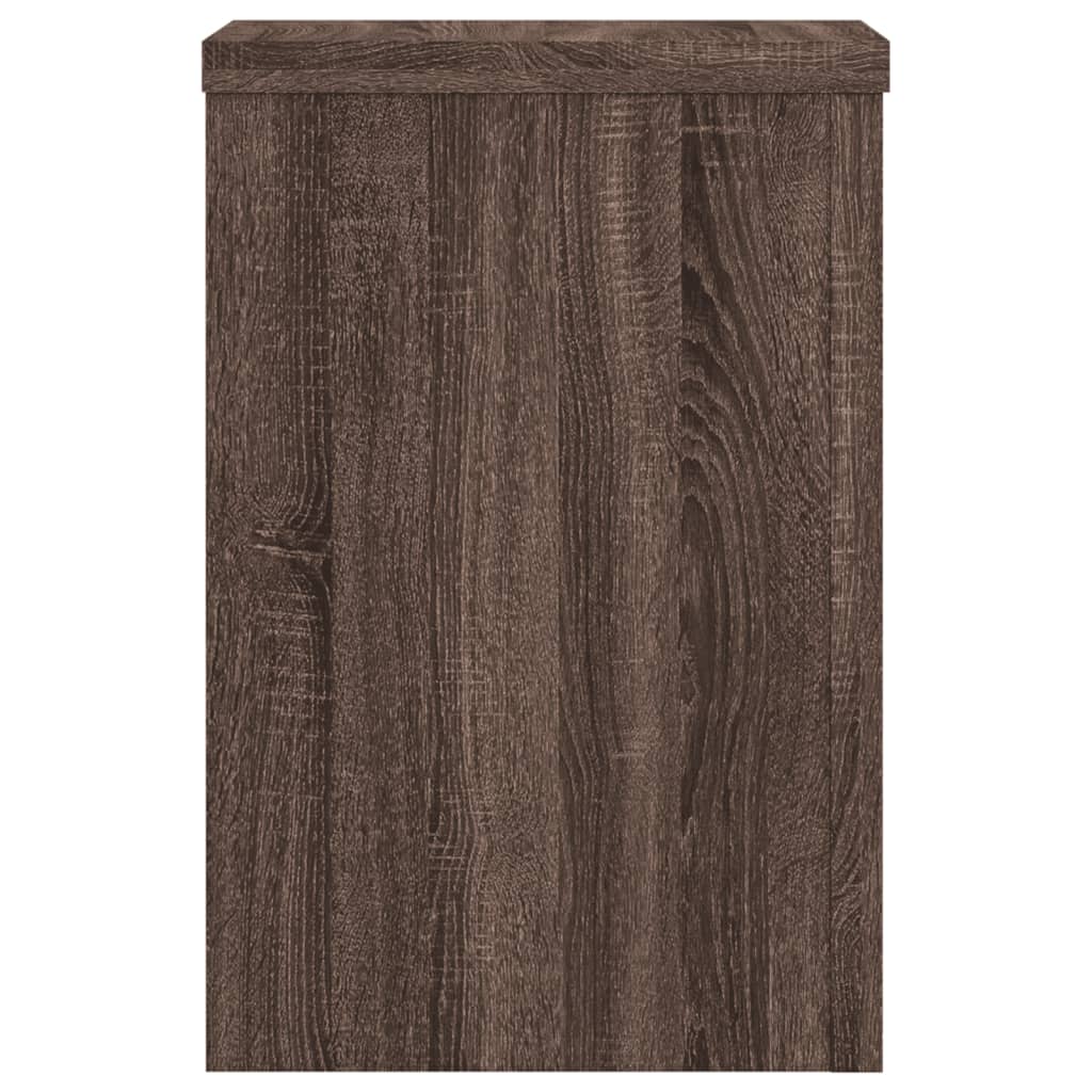 vidaXL Βάσεις Φυτών 2 Τεμ. Καφέ Δρυς 25x25x35 εκ. Επεξεργασμένο Ξύλο