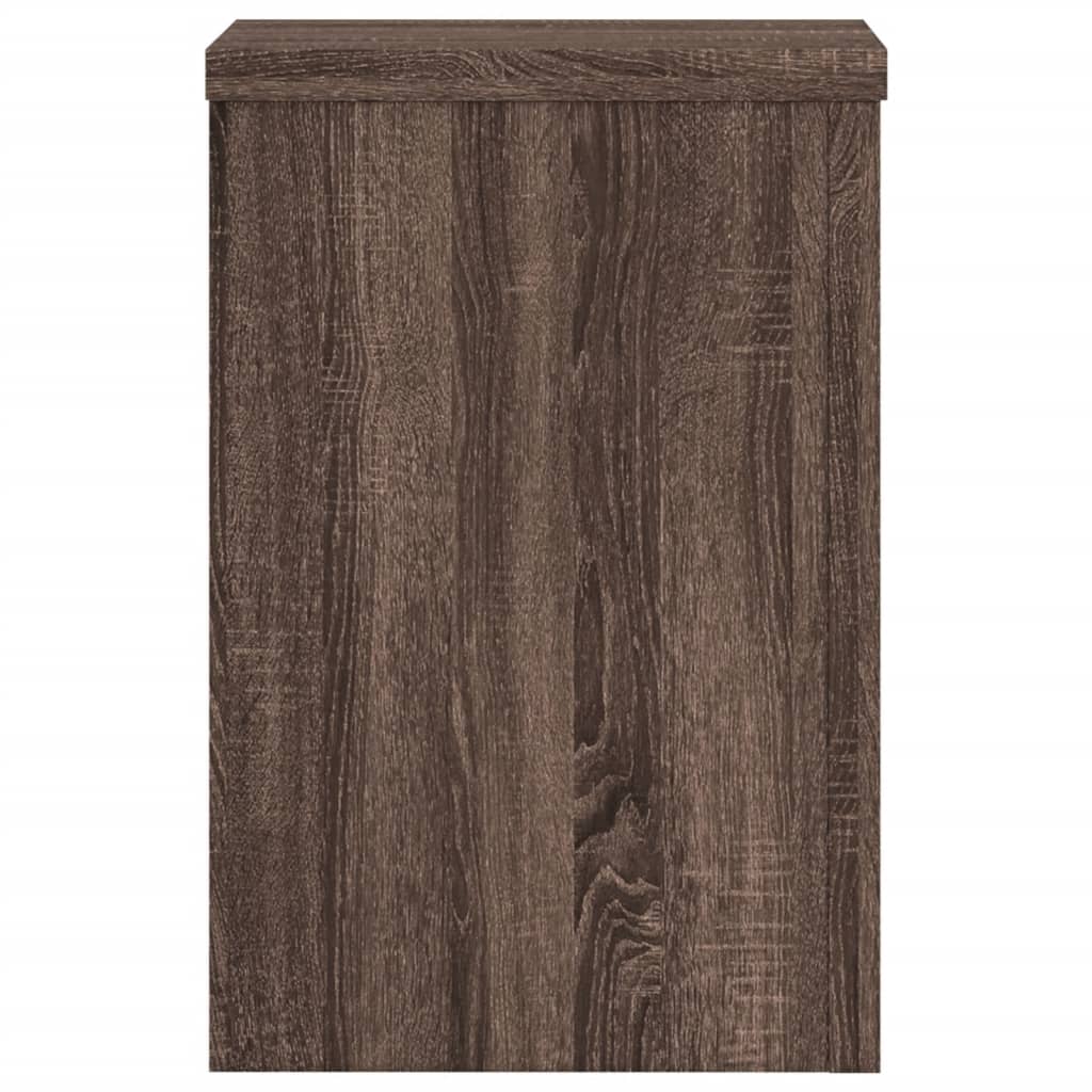 vidaXL Βάσεις Φυτών 2 Τεμ. Καφέ Δρυς 25x25x35 εκ. Επεξεργασμένο Ξύλο