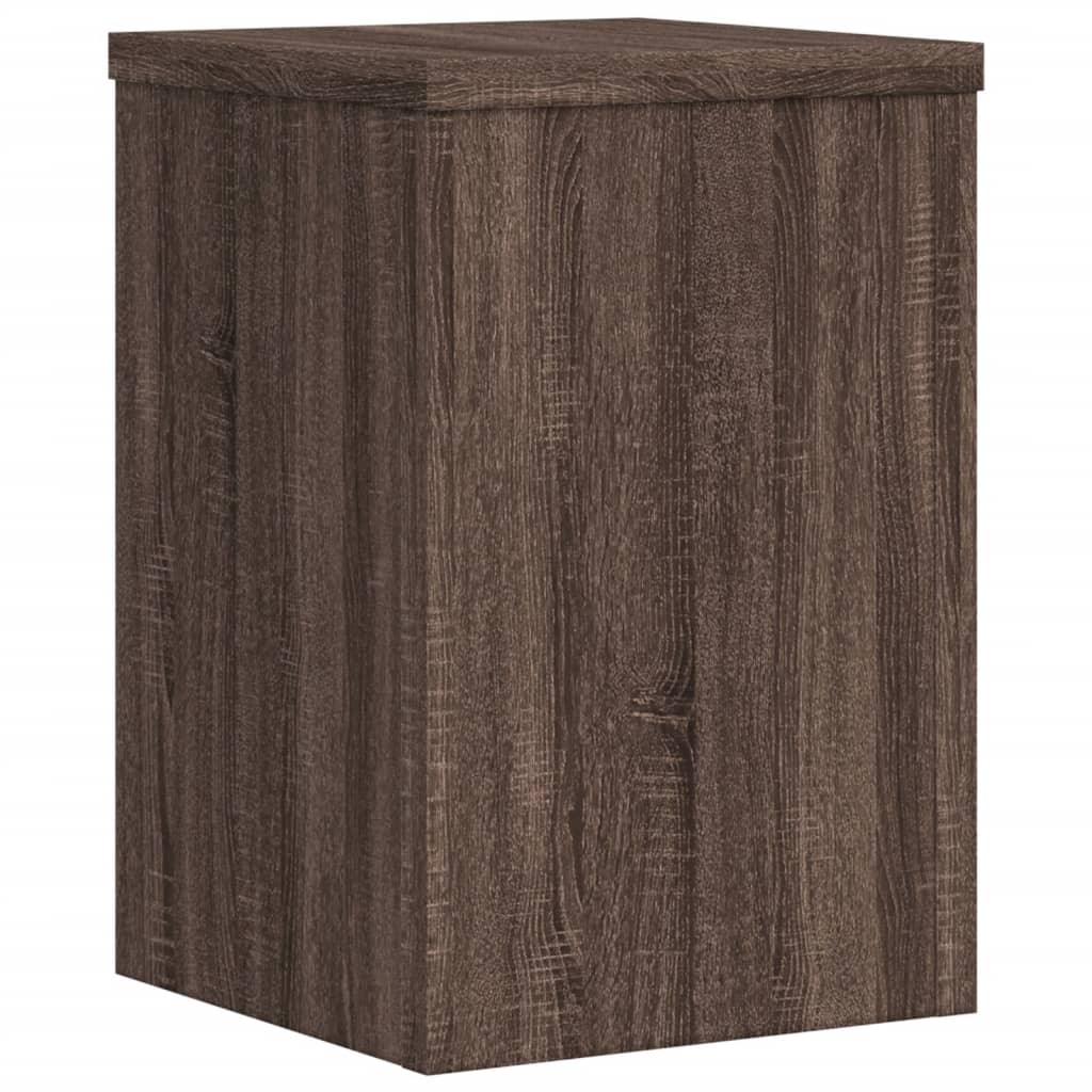 vidaXL Βάσεις Φυτών 2 Τεμ. Καφέ Δρυς 25x25x35 εκ. Επεξεργασμένο Ξύλο