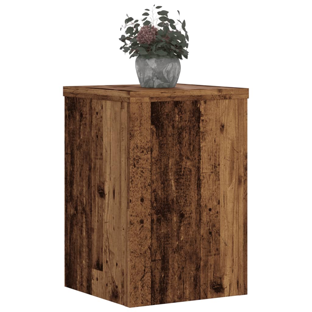 vidaXL Βάσεις Φυτών 2 τεμ. Όψη Παλαιού Ξύλου 25x25x35 εκ. Επεξ. Ξύλο