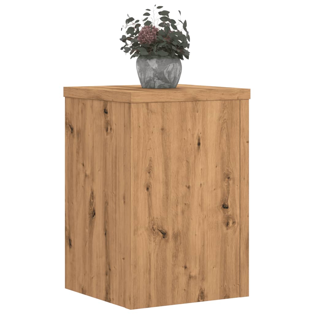 vidaXL Βάσεις Φυτών 2 τεμ. Αρτισιανή Δρυς 25x25x35 εκ. Επεξ. Ξύλο