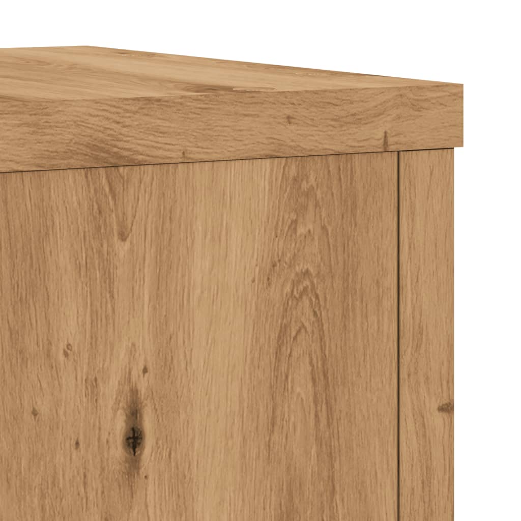vidaXL Βάσεις Φυτών 2 τεμ. Αρτισιανή Δρυς 25x25x35 εκ. Επεξ. Ξύλο